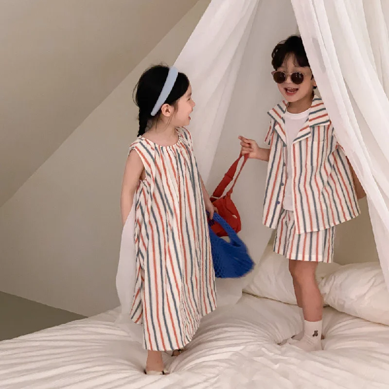 Baby Kid Unisex Striped Dresses Wholesale 230315707